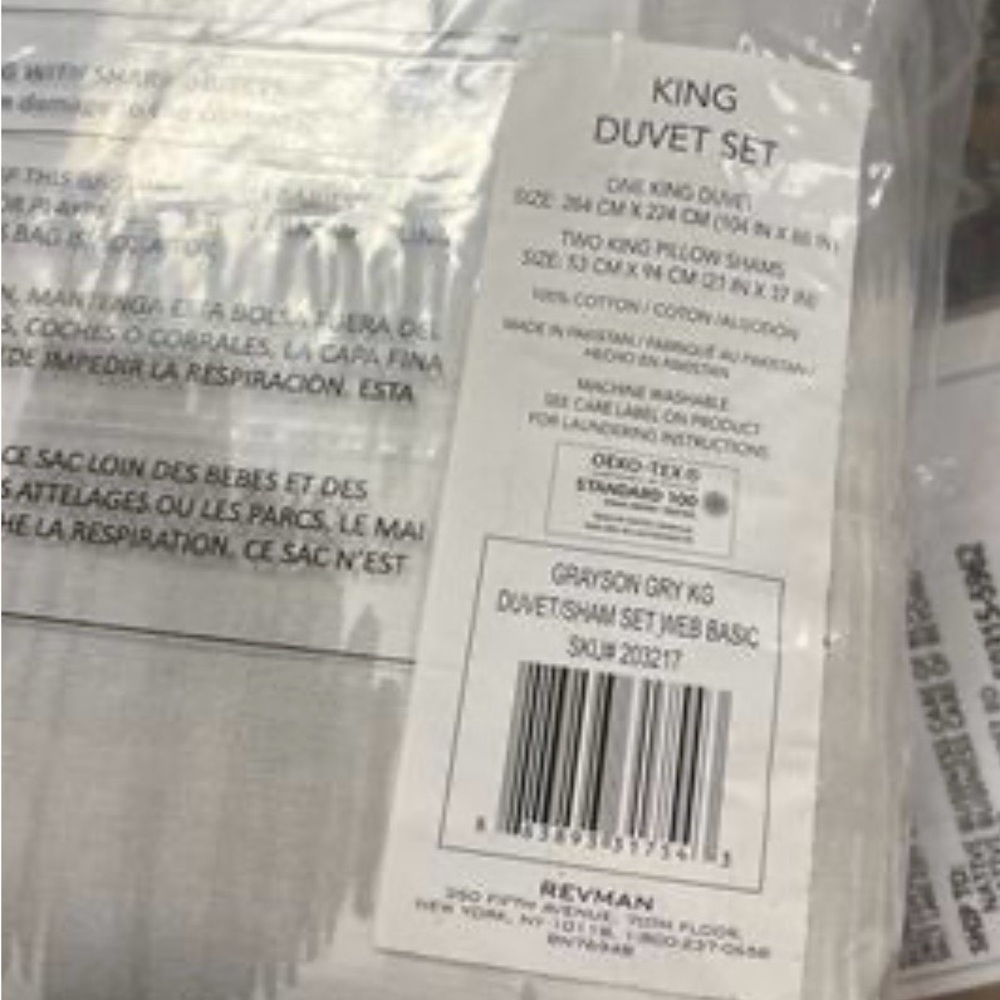 City Scene Grayson Reversible Cotton 3-piece Duvet Cover Set King - Picture 5 of 6